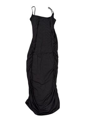368. Absolutely Love It Women’s Black Ruched Side Maxi Dress - Size L
